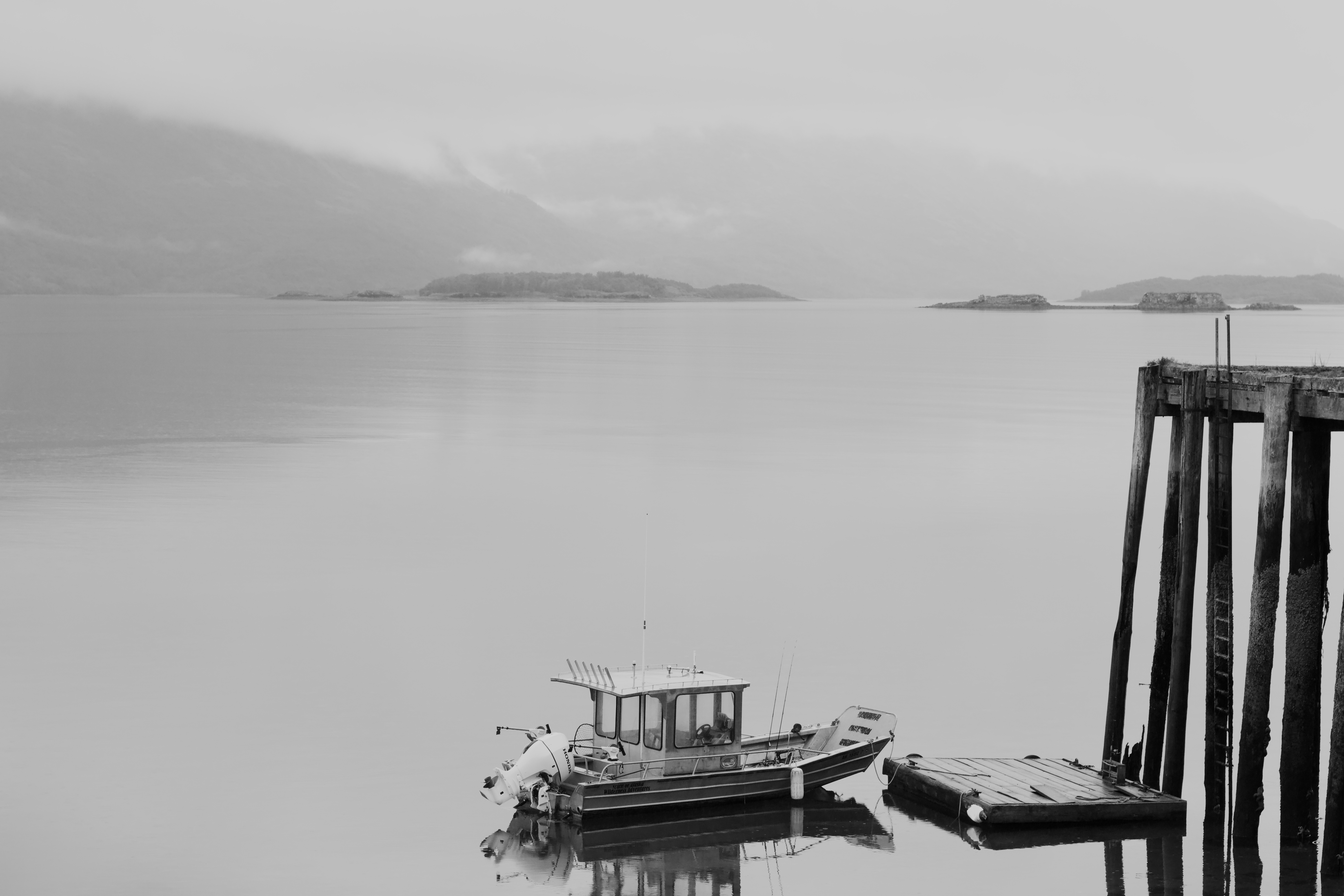 Black and White Boat